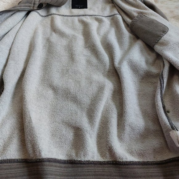 Calvin Klein Jeans Men's Grey Full Zip with Buttons Down Fleece Jacket Size L - Picture 9 of 12